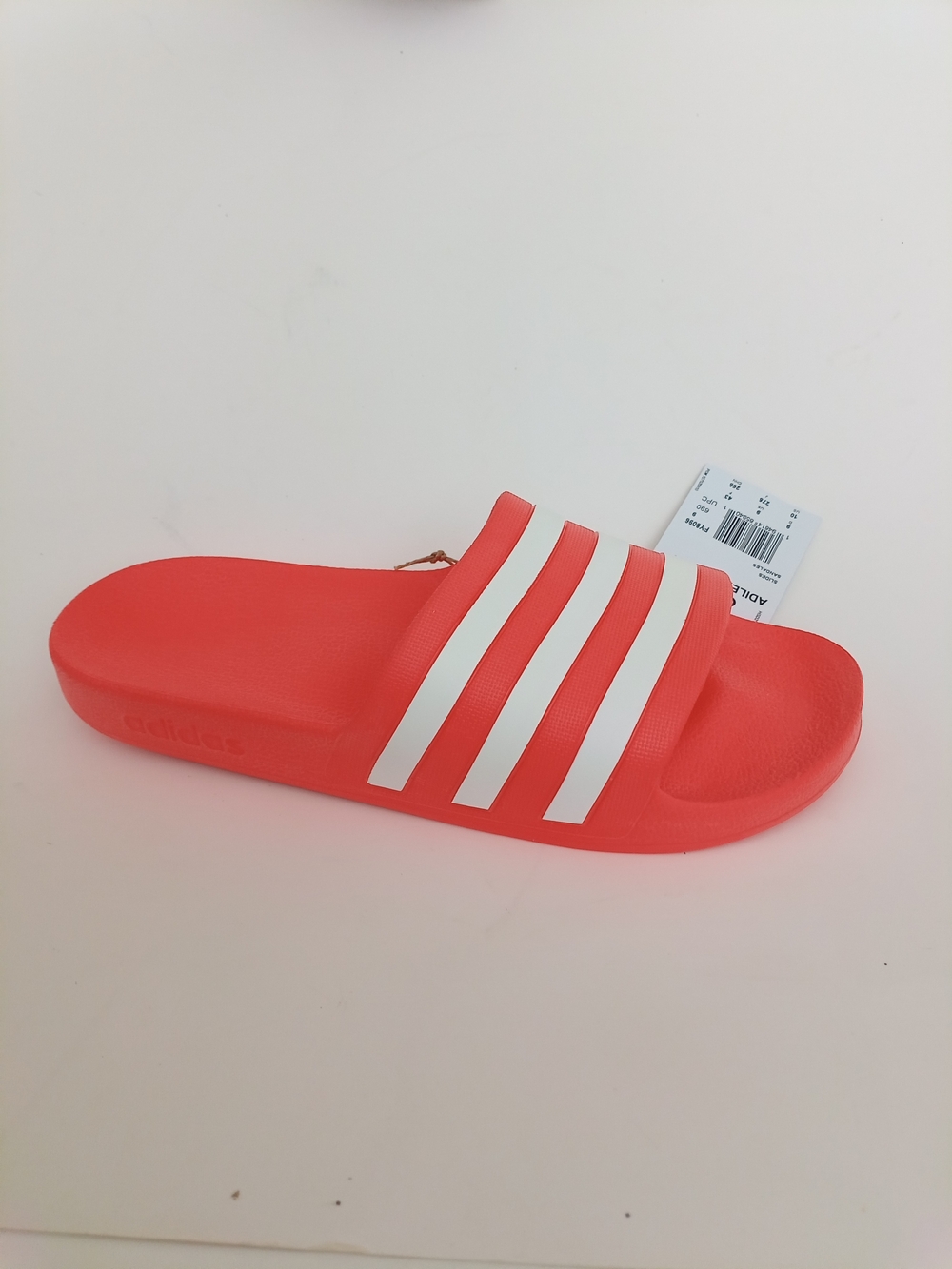 adidas Adilette Aqua Orange Slide Sandals with White Stripes Women's Size US 10 - Picture 12 of 16